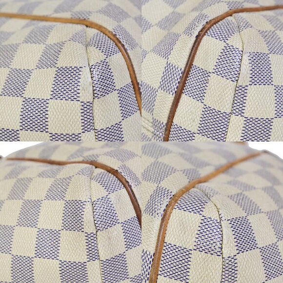 LOUIS VUITTON Totally PM Shoulder Bag Damier Azur Leather White - Picture 7 of 14